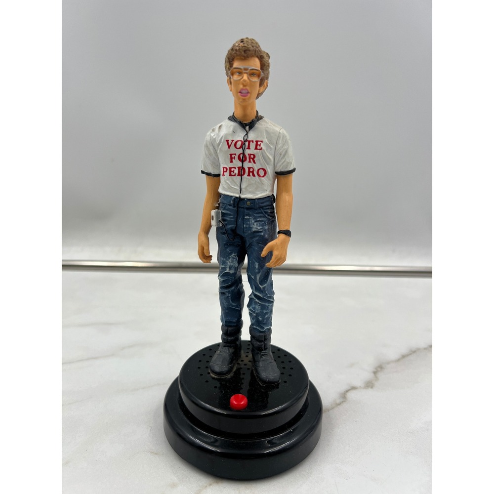 Napoleon Dynamite Talking Figure 2005 JDK Products Vote For Pedro Statue 7.5"